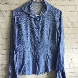 Kuhlman Italy Women's Blue French Cuff Button Up Shirt Size 42